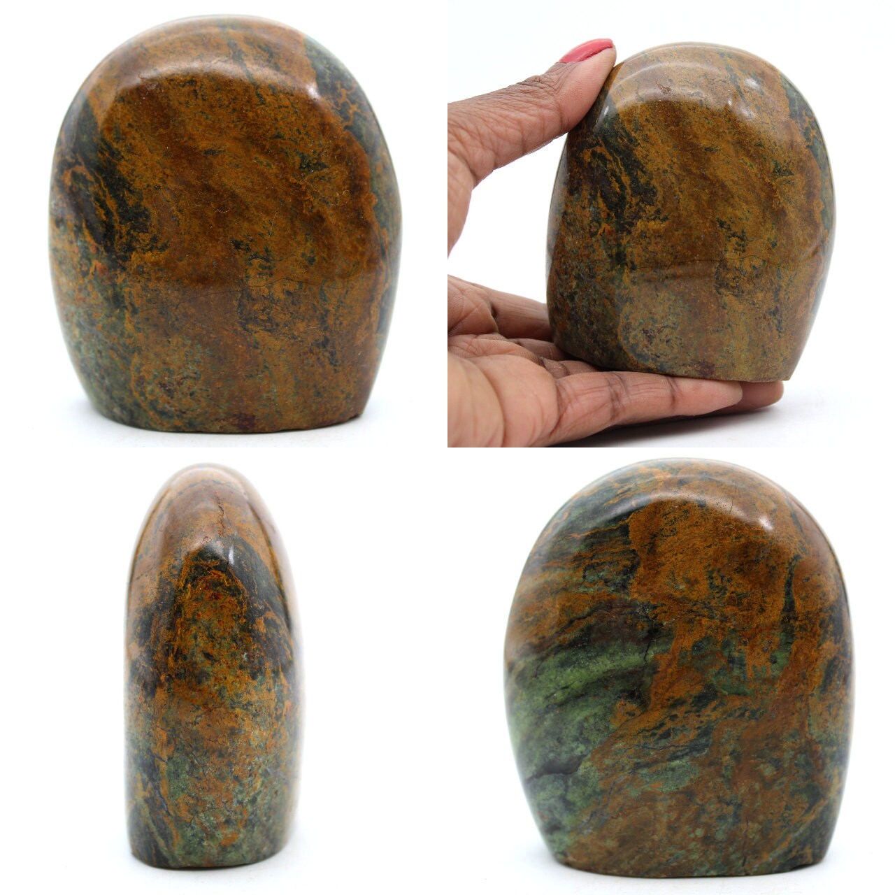 Bloc de Chrysoprase Naturelle Polie 360Gr 80mm Madagascar