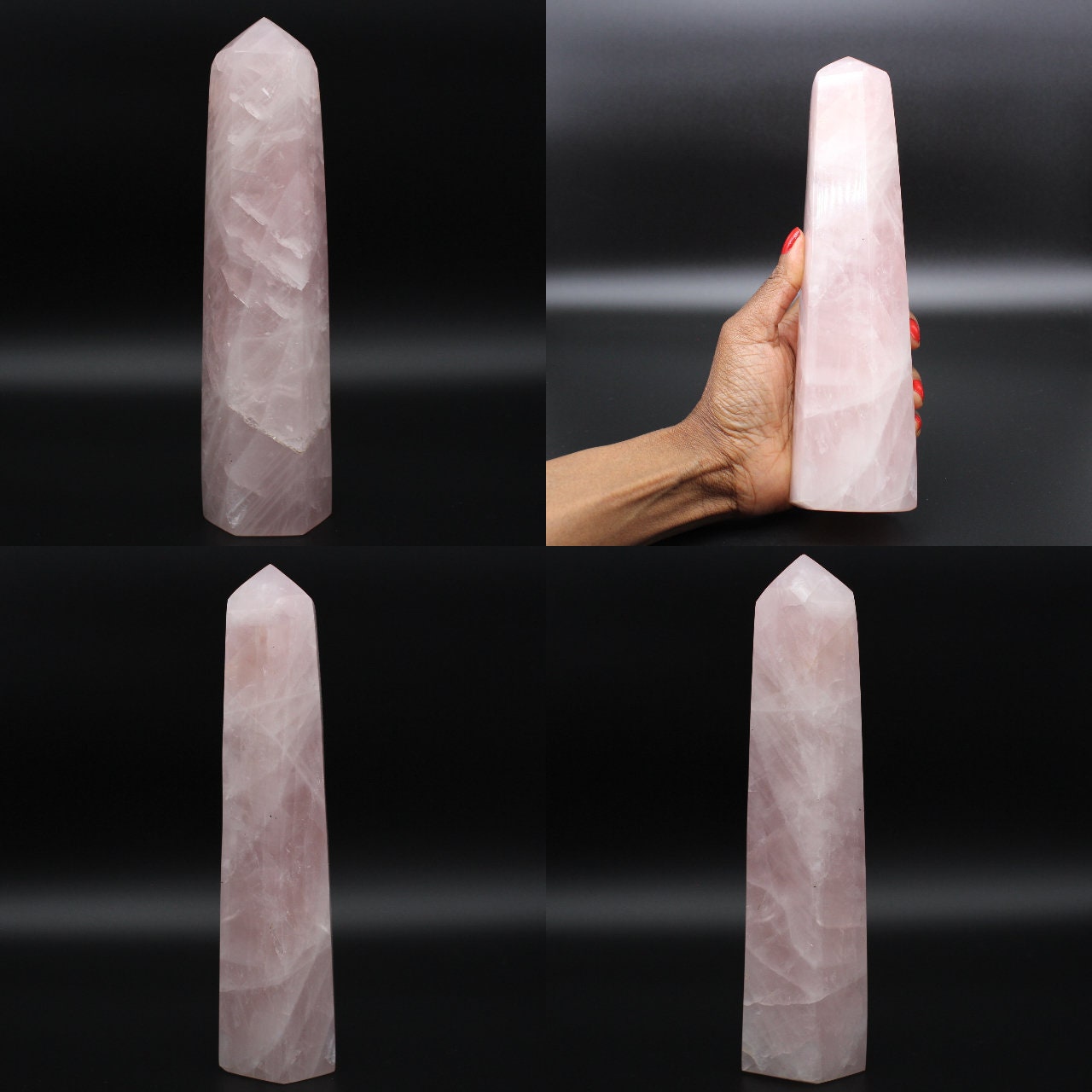 Prisme de Quartz Rose 1220Gr 230mm Madagascar