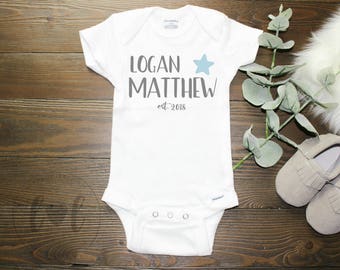 personalized onesie boy etsy