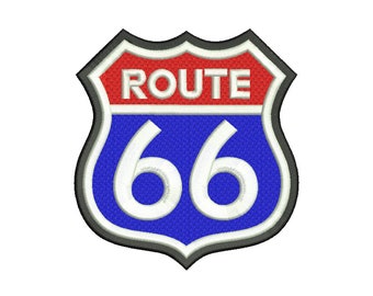 Route 66 Embroidery Design - 4 SIZES
