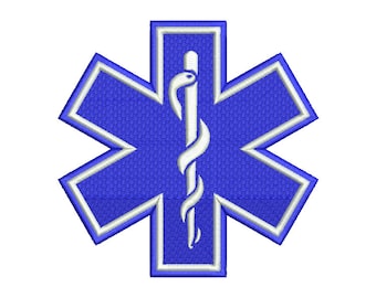 Star of Life Embroidery Design - 2 SIZES