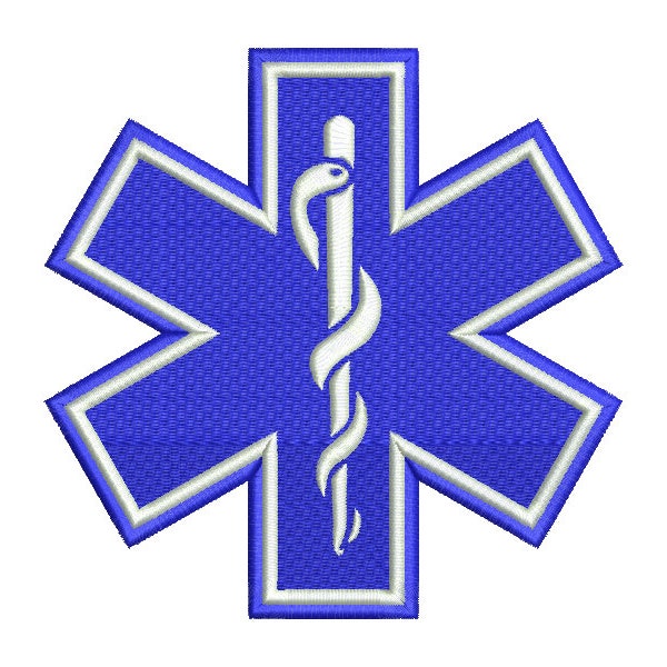 Star of Life Embroidery Design - 2 SIZES