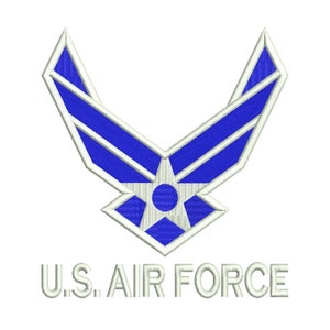 U. S. Air Force Embroidery Design - 3 SIZES
