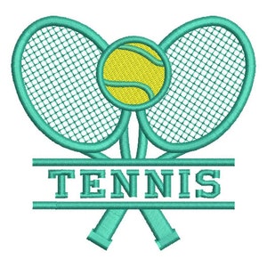 Tennis Embroidery Design #1 - 4 SIZES
