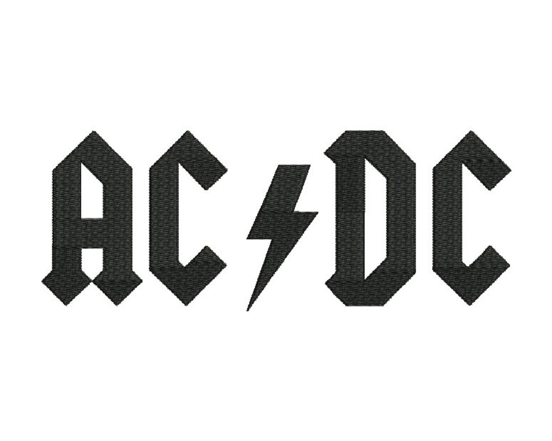 AC DC Embroidery Design - 5 SIZES - Etsy
