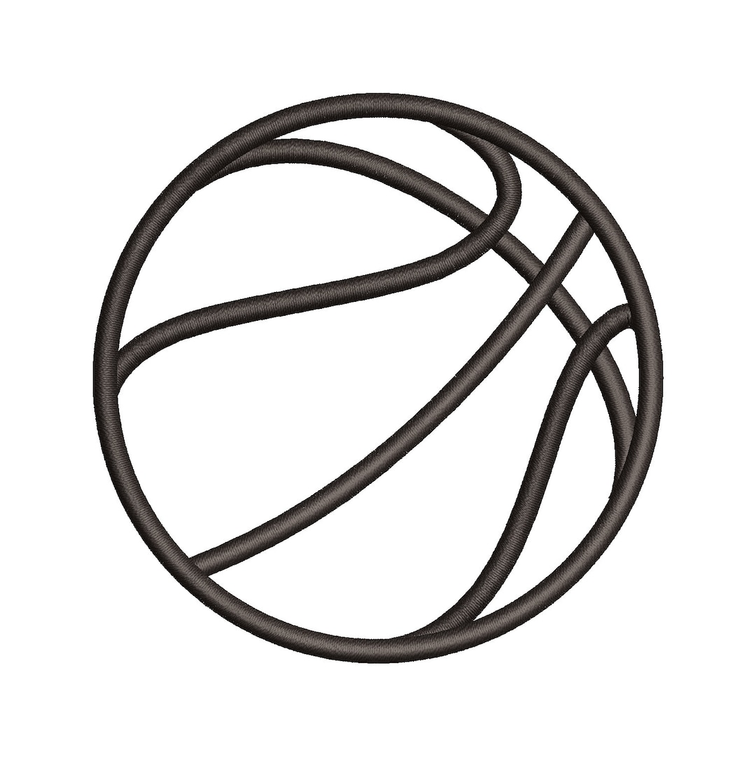 Basketball Embroidery Design 4 Sizes Etsy