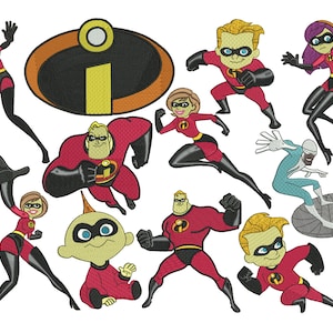 11 Incredibles Embroidery Design - 4 SIZES
