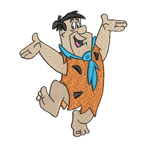 Fred Feuerstein Stickdatei - 4 Größen