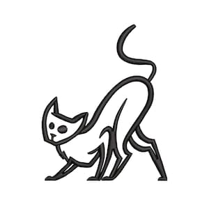 Cat Outline Embroidery Design - 3 SIZES