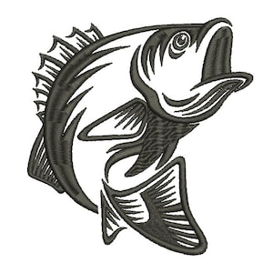 Fish Embroidery Design - 4 SIZES