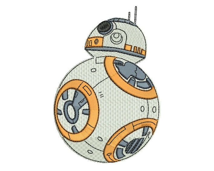 BB8 Embroidery Design - 5 SIZES