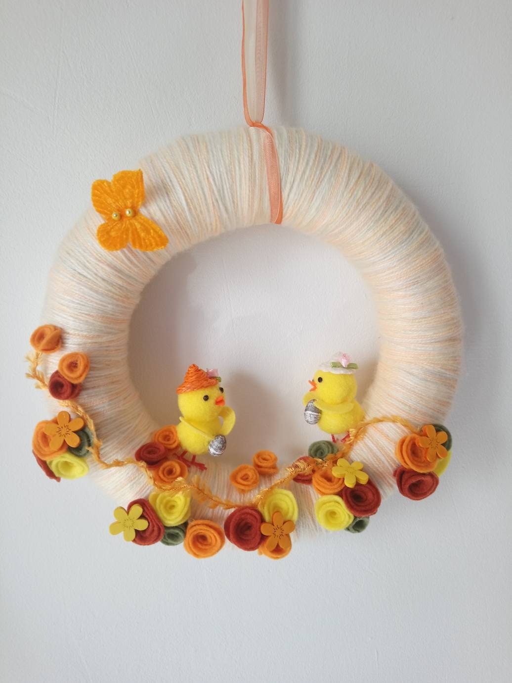 Couronne de Printemps avec Des Poussins