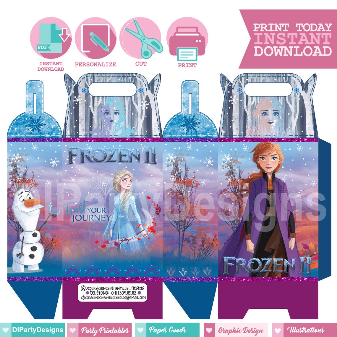 Frozen 2 Party Box Frozen 2 Party Favors Frozen 2 Etsy