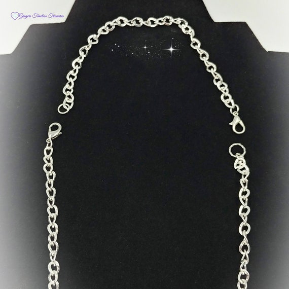 Silver Necklace Extender, 6 Inch Chain Extension 