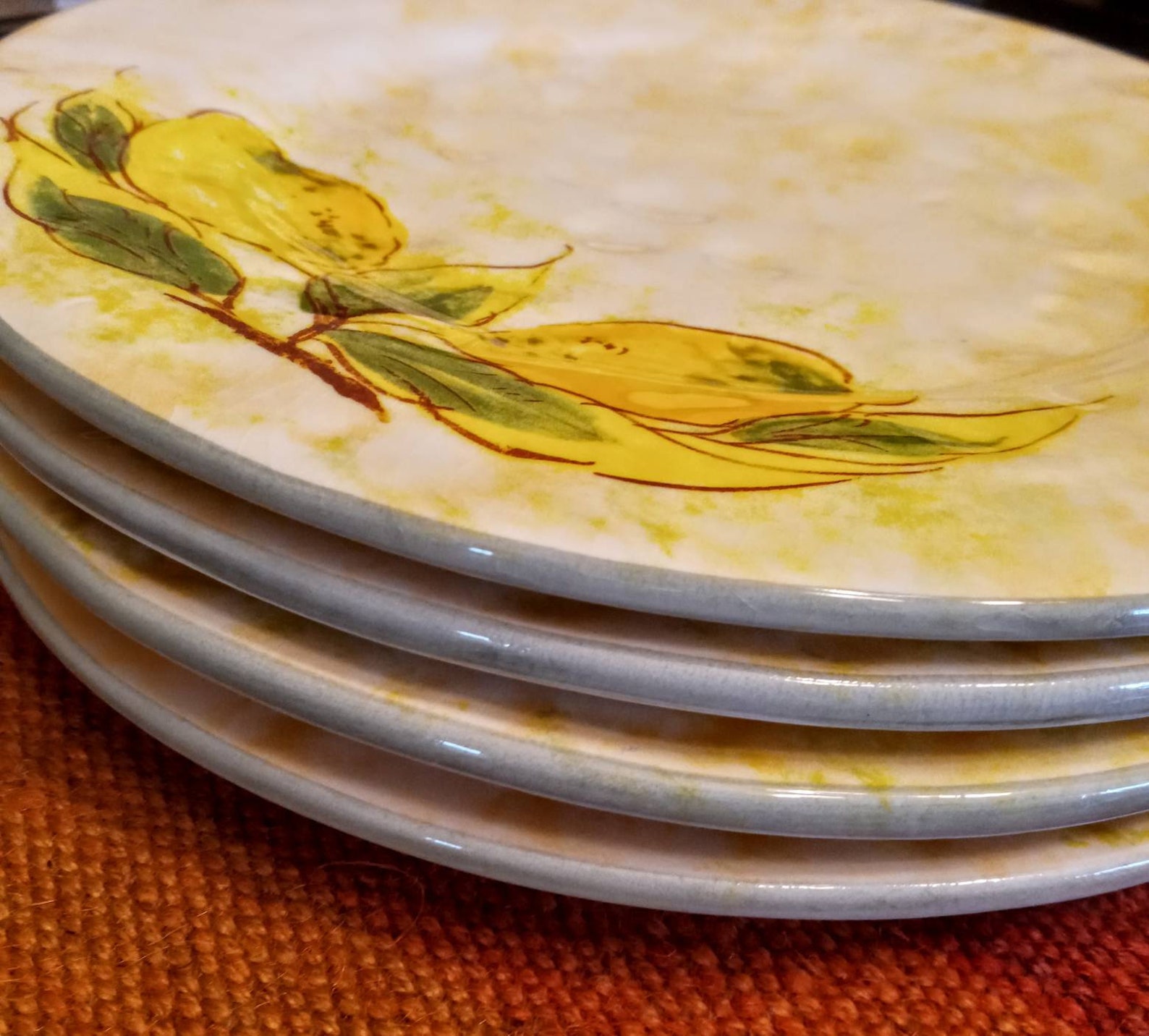Hand Made Italian Lemon Plates Etsy