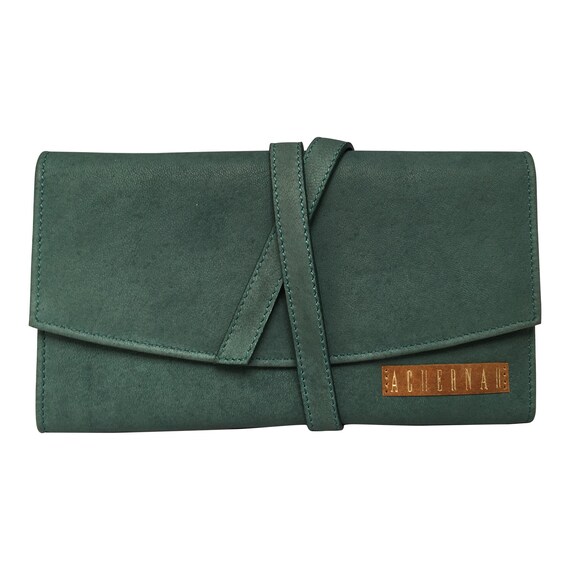 Wallet For Women Green Leather Wallet Woman Valentine's Etsy