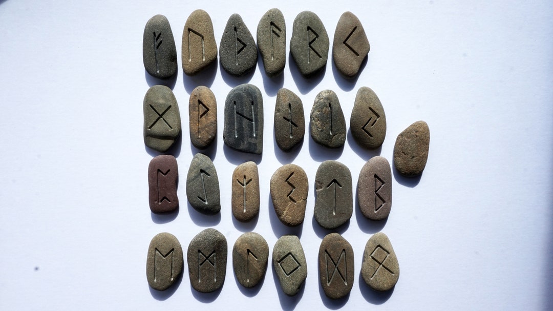 Set 5, Scottish Elder Futhark Runes. A Hand Carved Set Made From Wolf ...