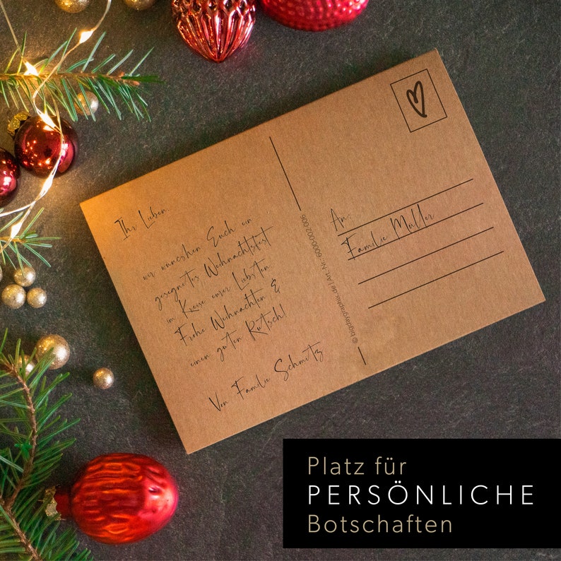 16 Weihnachtskarten Umschläge Grußkarten Weihnachten Postkarten Set Grußkarten handgemacht und handgemalt Bild 7