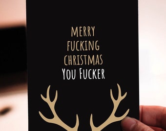 Anti Weihnachtskarten -  Weihnachtsmuffel - Postkarten Weihnachten lustig Scherzartikel Wichtelgeschenk Weihnachtsgrüße Freunde