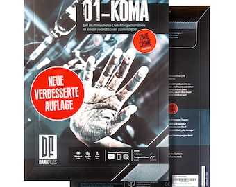 Krimispiel Exit Game - KOMA - True Crime Escape Game Krimifälle lösen True Crime Spiel für Silvester - Gesellschaftsspiel für Erwachsene