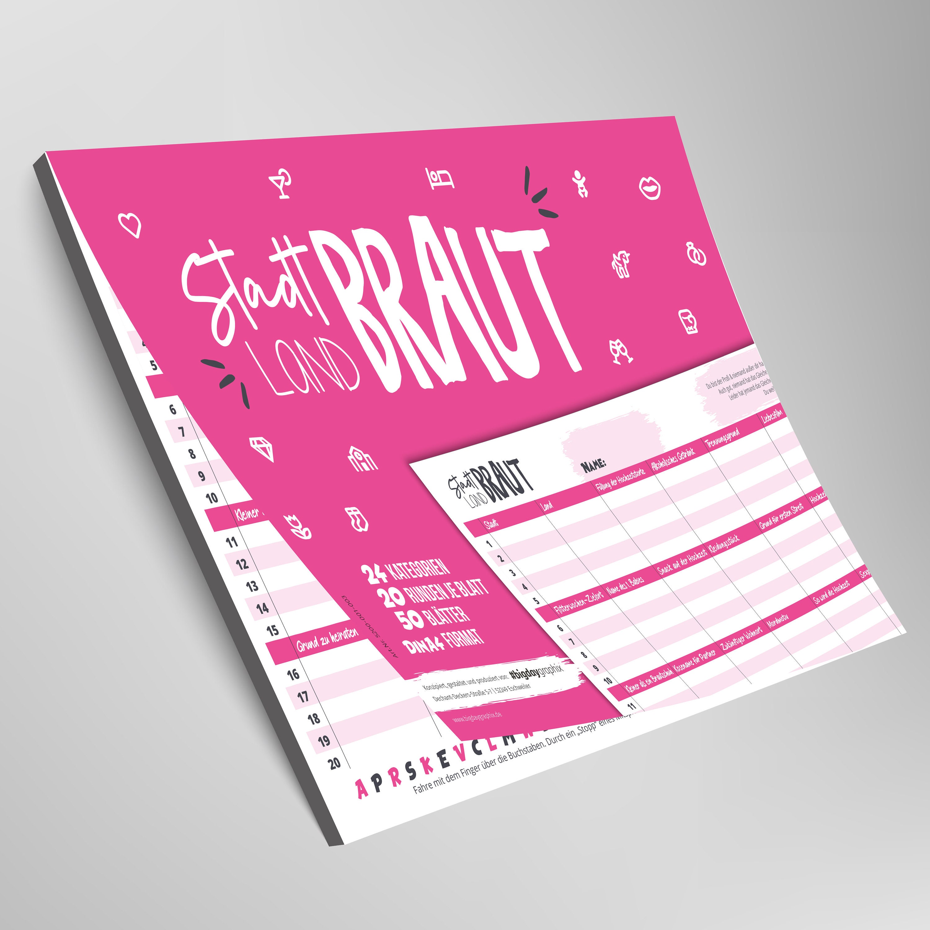 Stadt Land Braut 50 Seiten in A4 Junggesellinnenabschied | Etsy Australia