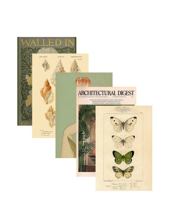 Vintage Poster Pack 60 Pieces Digital Download Aesthetic Etsy