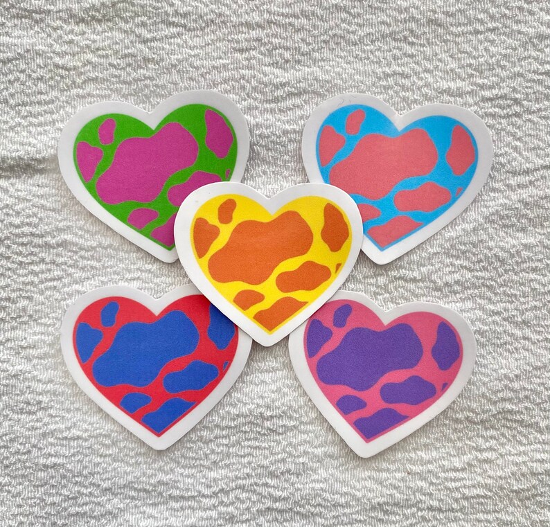 cow print heart indie y2k stickers black friday sale christmas etsy