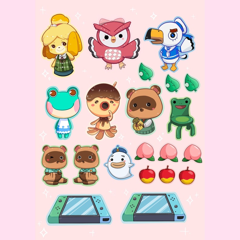 Animal Crossing Cute Stickers Etsy