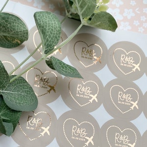 Envelope Seals, Wedding Envelope Sticker, Monogram Stickers, Wedding Favor  Stickers, Invitation Seal, Foiled Wedding Stickers, Gold, Silver 