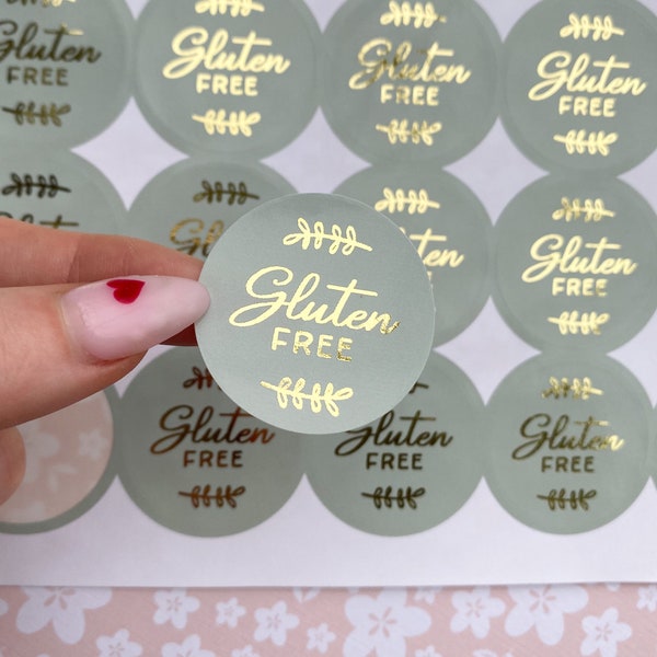 Gluten Free • Bakers/Chocolatier Business Labels • Food Intolerance Product Stickers