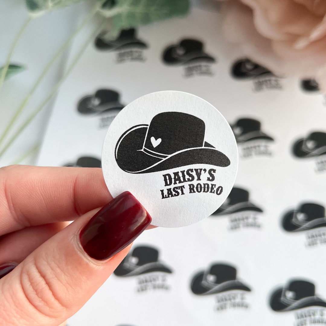 Personalised Hen Party LAST RODEO Cowboy Theme Stickers - Etsy