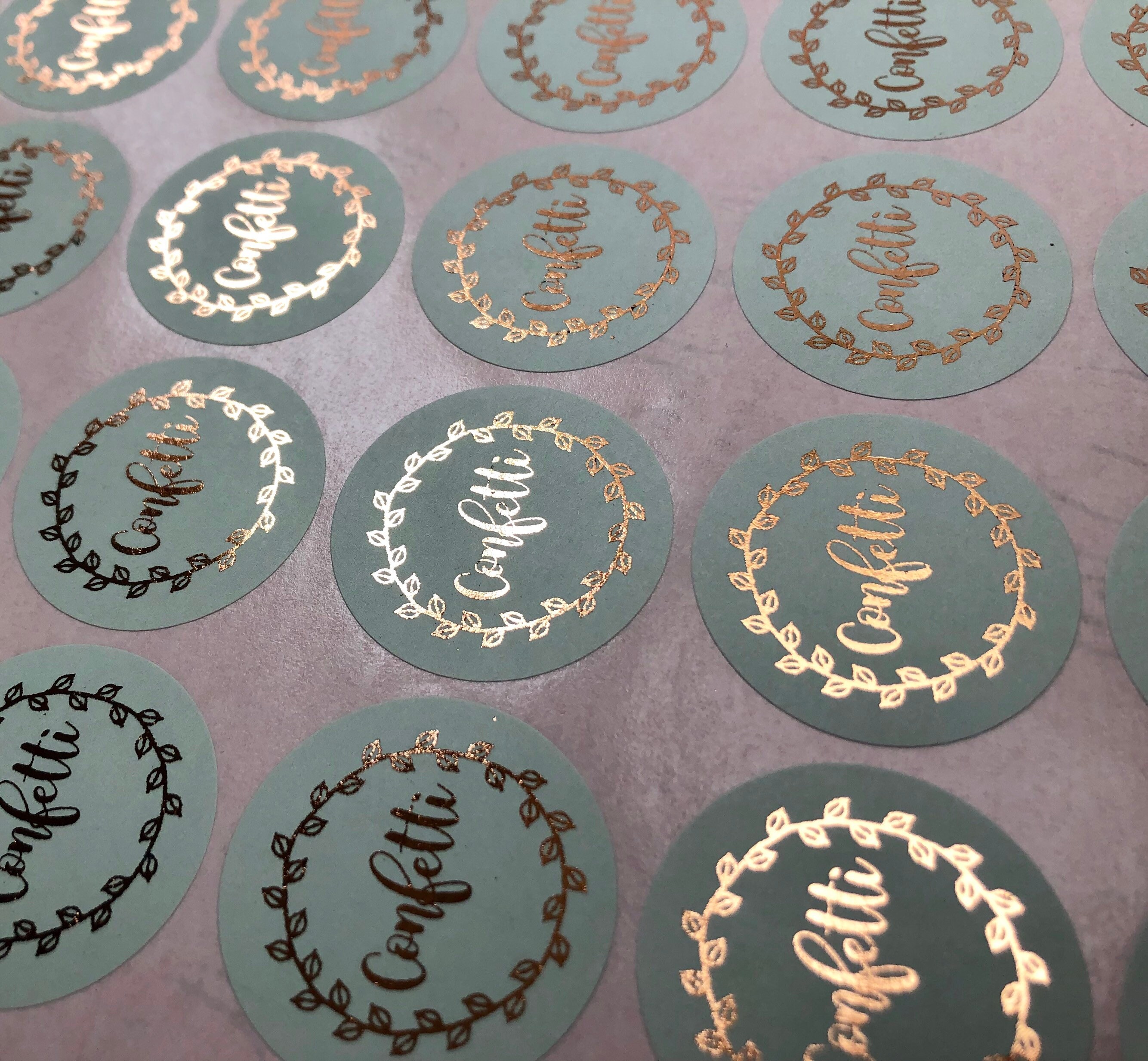 Foiled Confetti Stickers for Weddings Confetti Bag Etsy