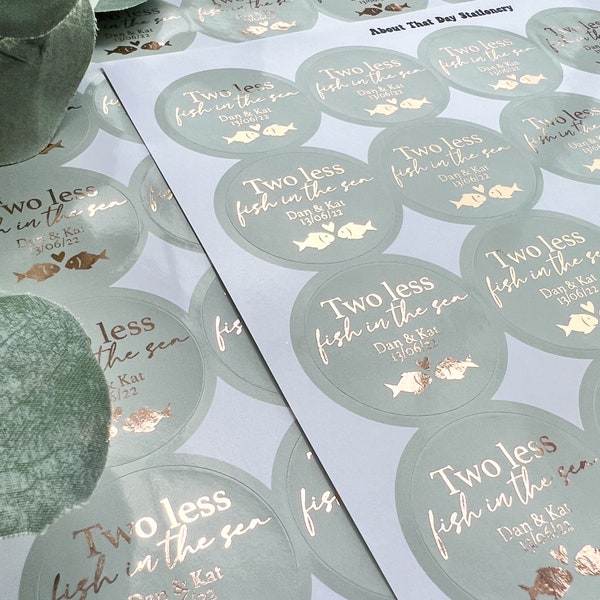 Deux poissons en moins dans la mer • Stickers mariage POF/Marins