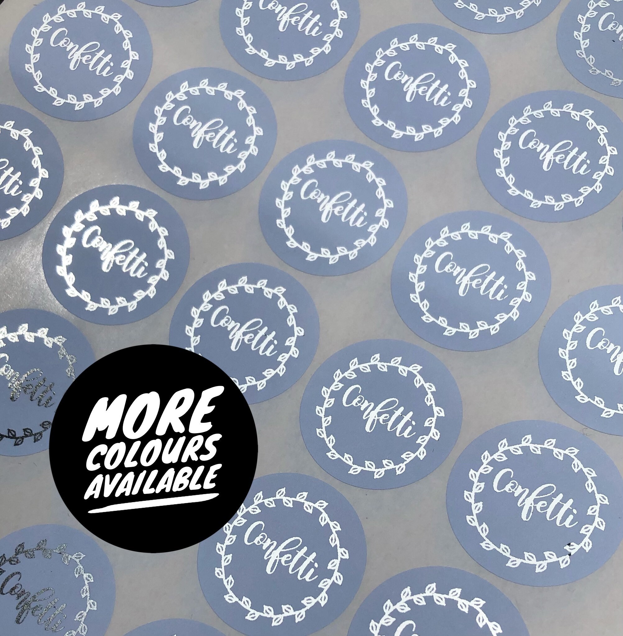 Foiled Confetti Stickers for Weddings Confetti Bag Etsy