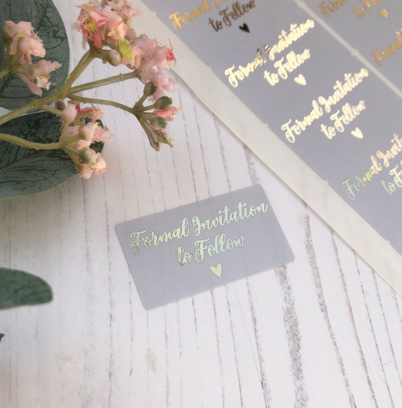 Formal Invitation to Follow Foiled & Personalised Wedding | Etsy