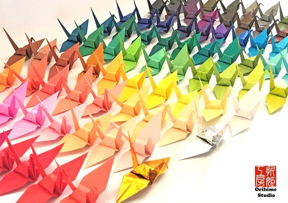 100 Colors Mini Origami Cranes Multicolor Paper Cranes Etsy 100 Colors Mini Origami Cranes Multicolor Paper Cranes Etsy