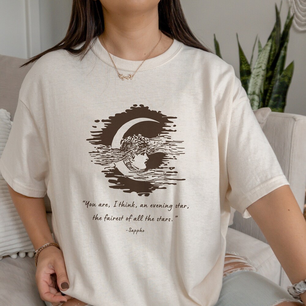 Literature Shirt Sapphic Shirt Sappho Shirt Poet Shirt Literature Shirt Dark Academia Shirt Subtle Pride Shirt Bisexual Shirt Queer Shirt Lesbian Shirt Poet Shirt Gifts For Day Animood