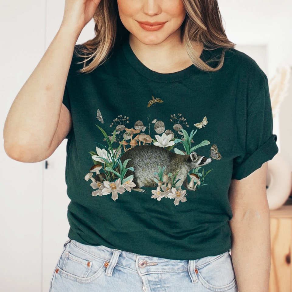 Discover Raccoon Shirt Cottagecore Indie T Shirt