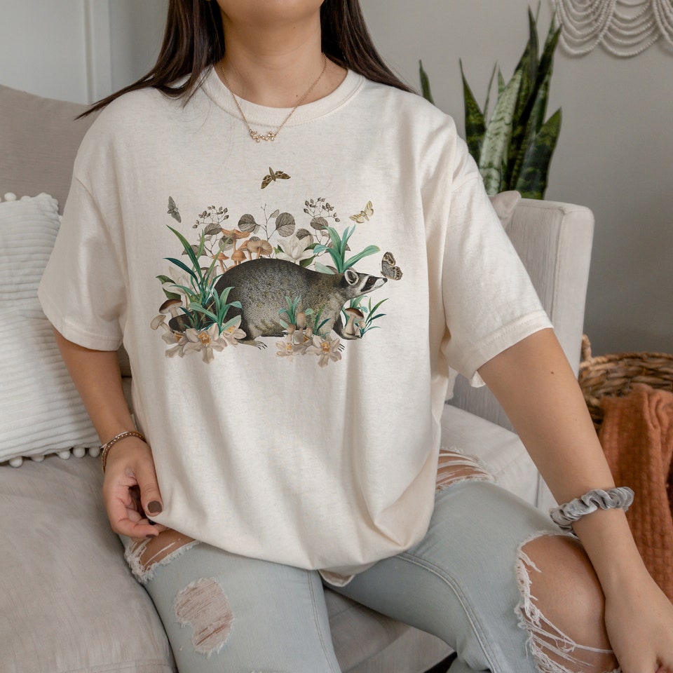Discover Raccoon Shirt Cottagecore Indie T Shirt