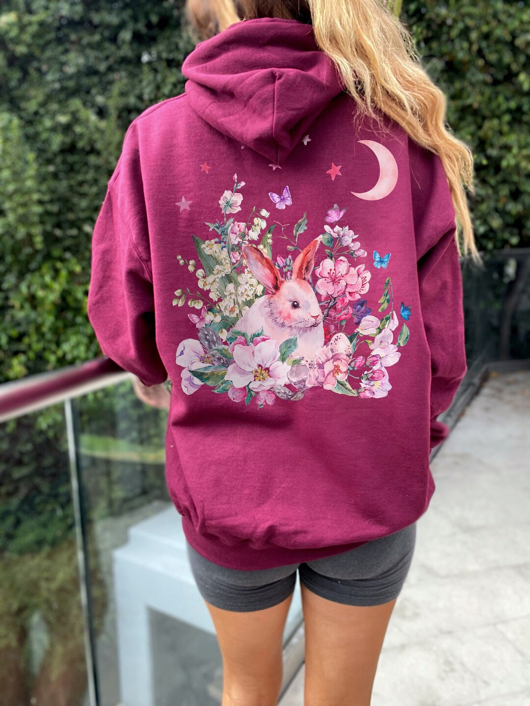 Rabbit Hoodie Fairycore Hoodie Fairycore Clothing Fairy Kei Hoodie Year ...
