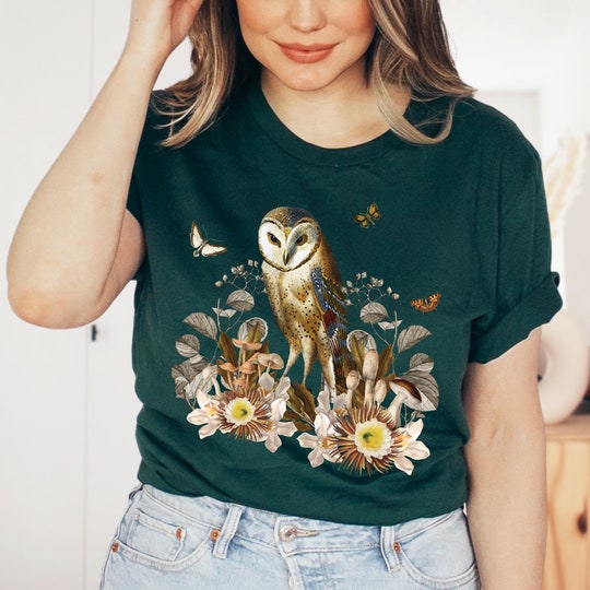 Barn Owl Shirt Cottagecore Shirt Cottage Core Shirt