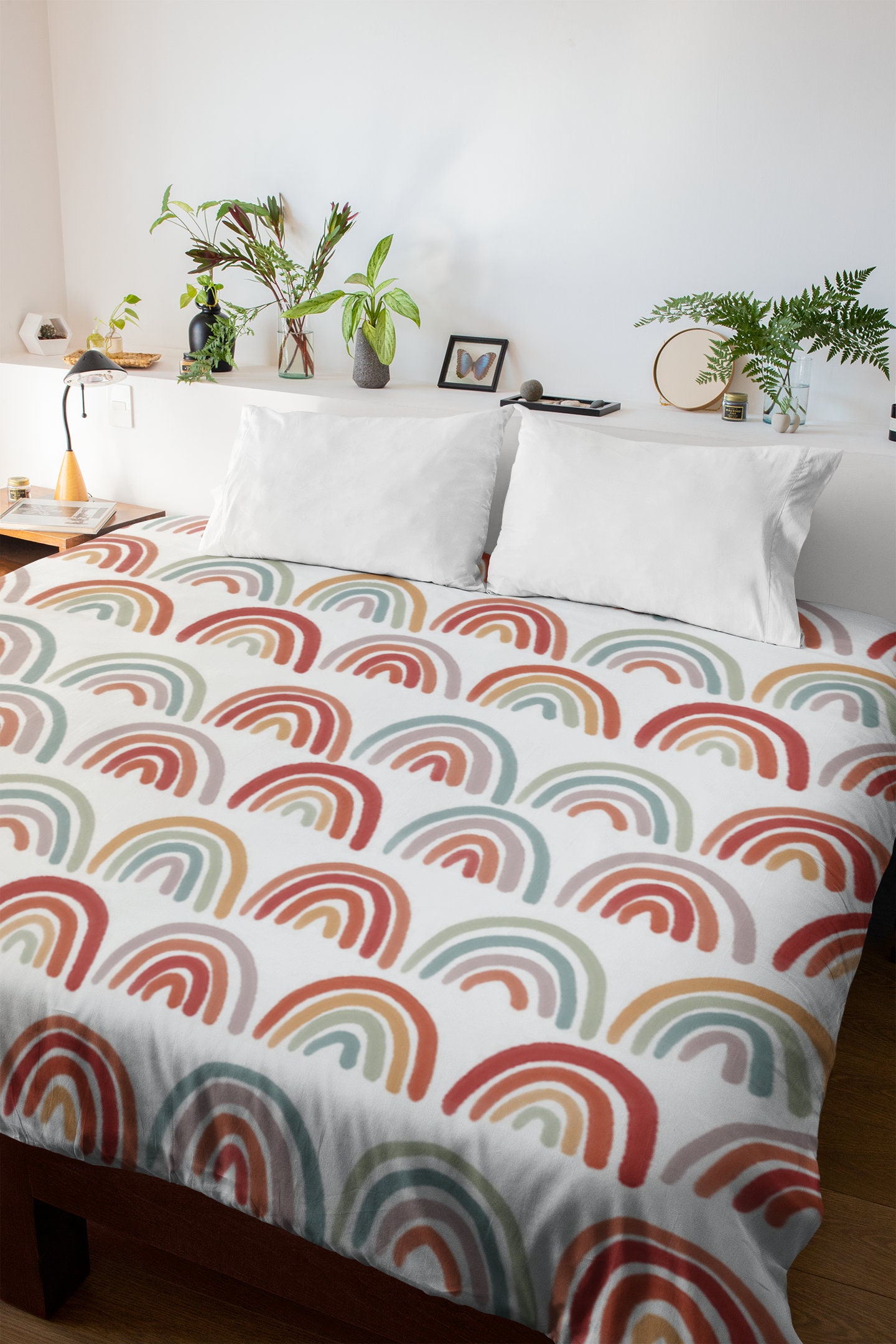 Boho Rainbow Kids Duvet Cover Rainbow Boho Girls Bedroom Etsy