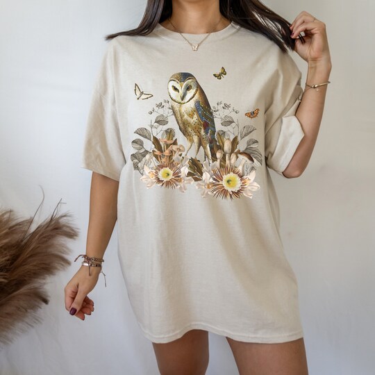 Barn Owl Shirt Cottagecore Shirt Cottage Core Shirt