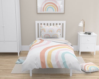 rainbow bedding twin