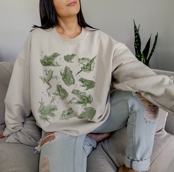Cottagecore Sweater Frog Sweatshirt 