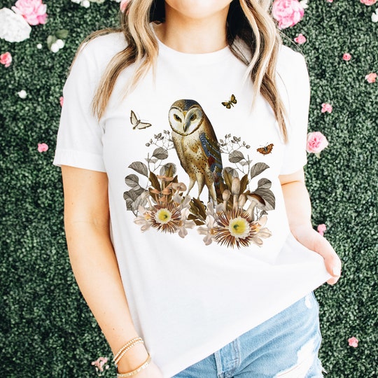 Barn Owl Shirt Cottagecore Shirt Cottage Core Shirt