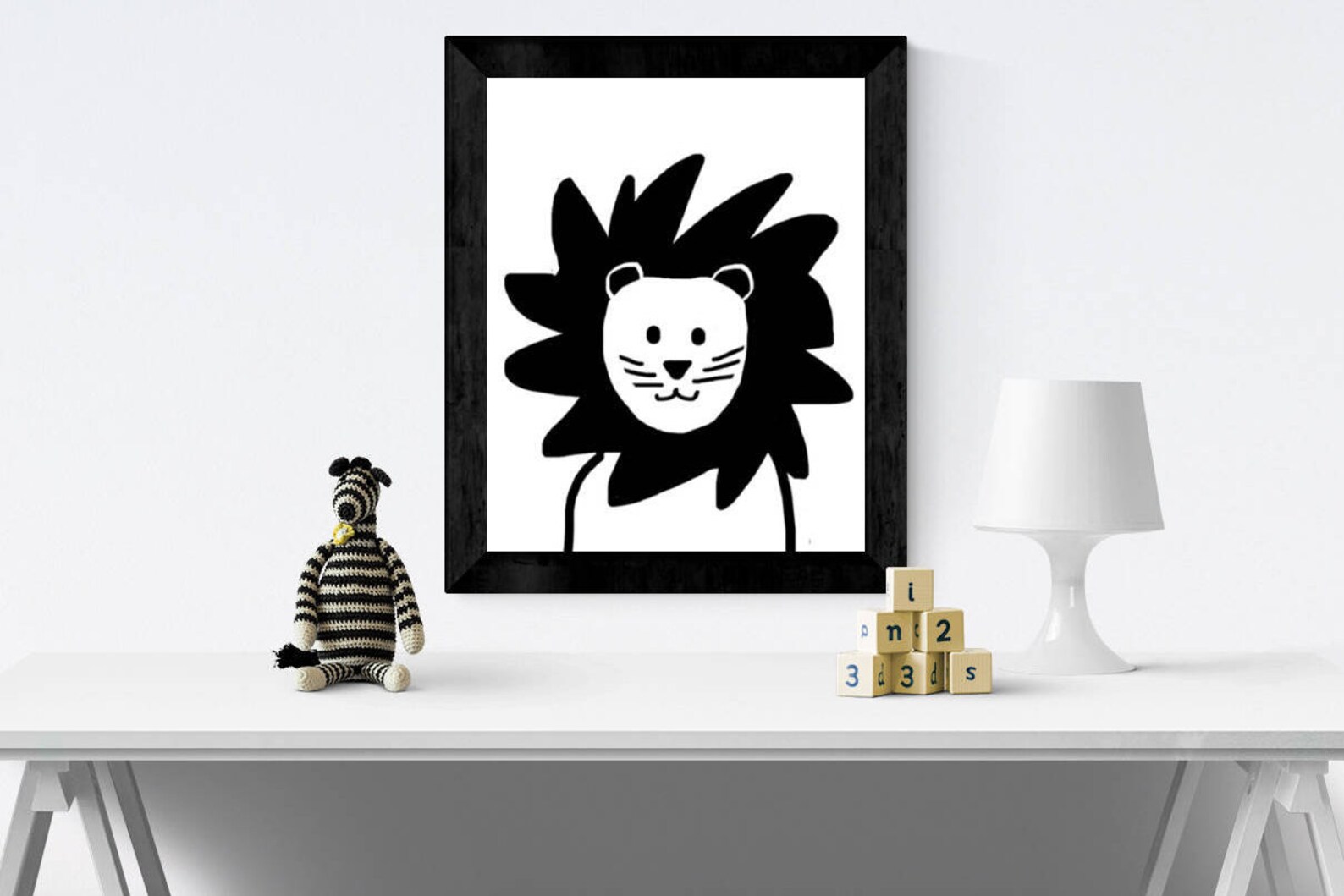 Black and White Nursery Art Set of 3 Digital Printable Art Etsy