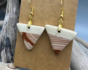 Clay Earrings l Cinnamon Collection l Handmade l Lightweight