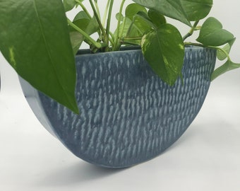 Half moon vessel in Bohemian Blue