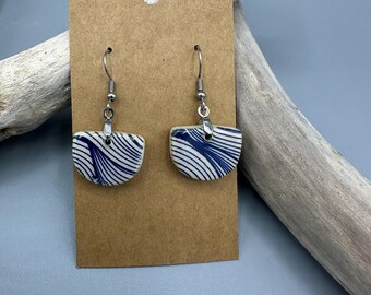 Clay Earrings l Cobalt Blue l Handmade l Lightweight